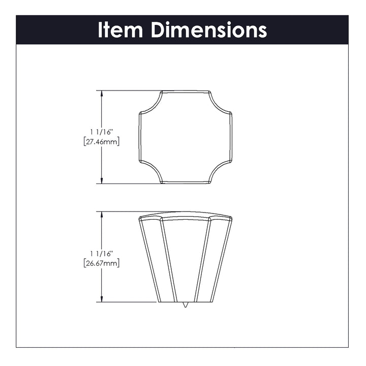 Belwith Keeler 1-1/8 inch (29mm) Monarch Knob