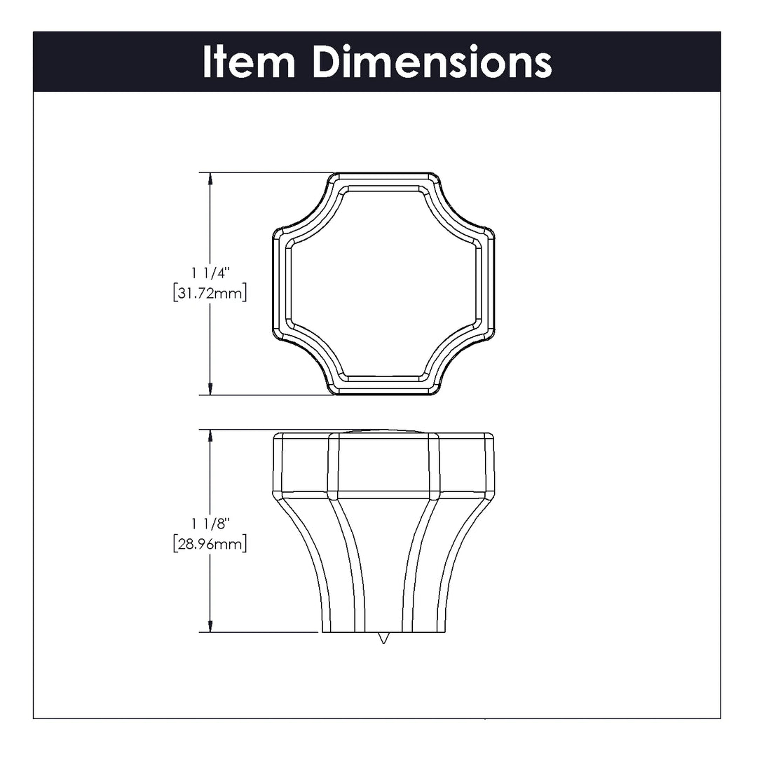 Belwith Keeler 1-1/4 inch (32mm) Monarch Knob