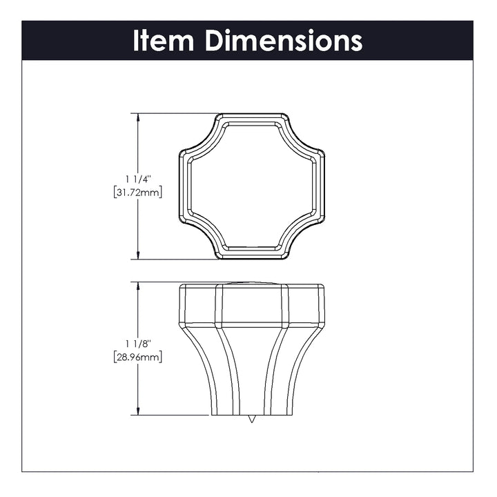 Belwith Keeler 1-1/4 inch (32mm) Monarch Knob