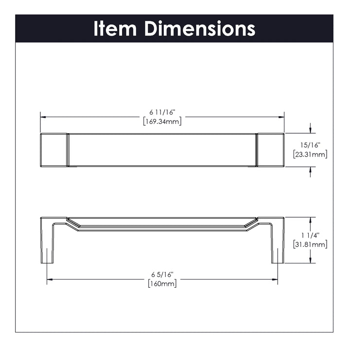 Belwith Keeler 6-5/16 inch (160mm) Center to Center Fuse Pull