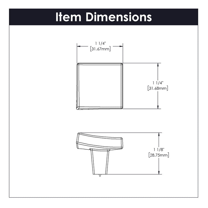 Belwith Keeler 1-1/4 inch Flex Knob