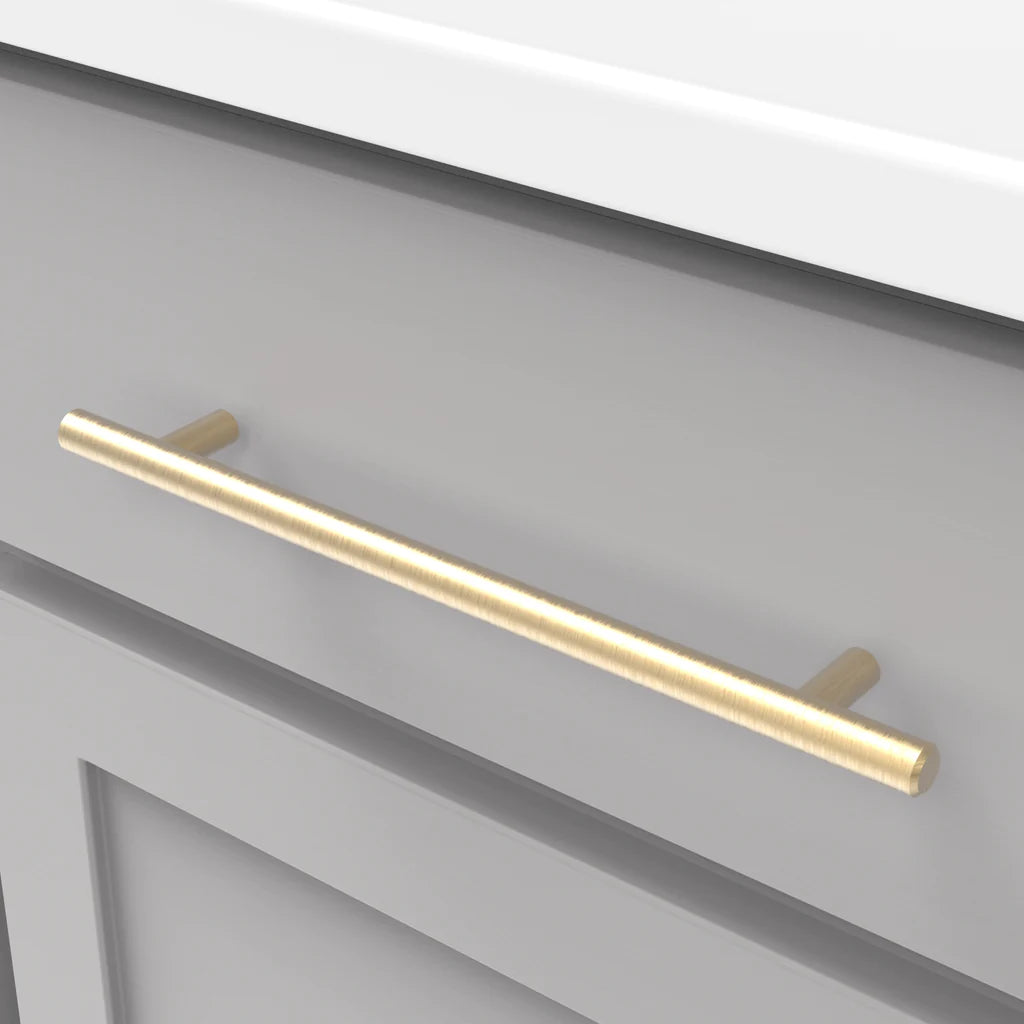 Belwith-Keeler Cabinet Hardware  Contemporary Bar Pulls Collection Pull 256 Millimeter Center to Center Royal Brass Finish