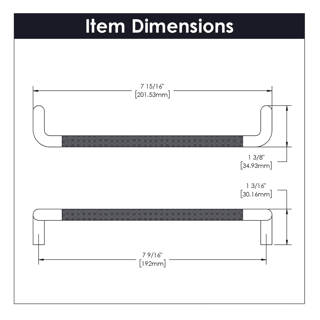 Belwith Keeler 7-9/16 Inch (192mm) Verge Pull