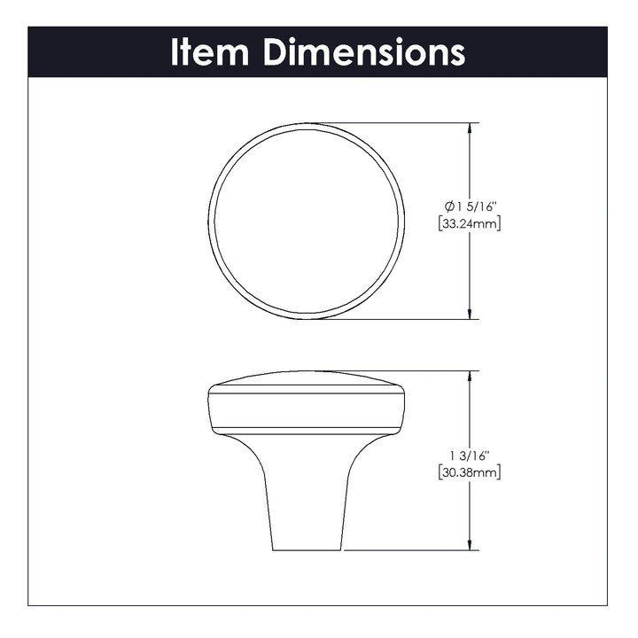 Belwith Keeler 1-5/16 inch Emerge Knob