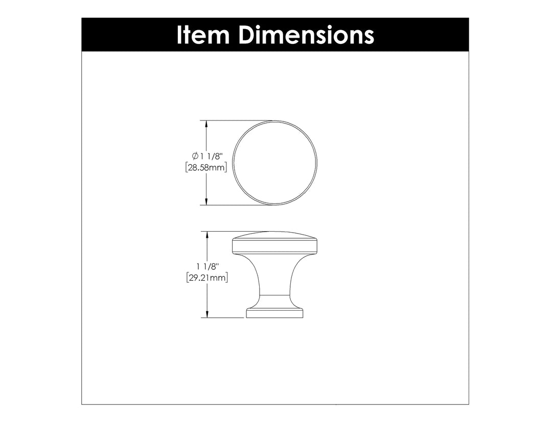 Belwith Keeler 1-1/8 Inch Flare Knob