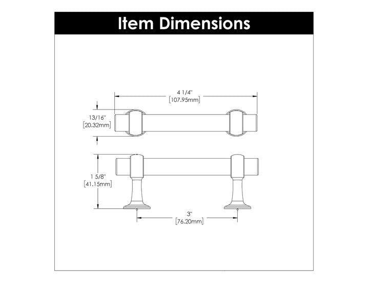 Belwith Keeler 3 Inch Center to Center Ostia Pull