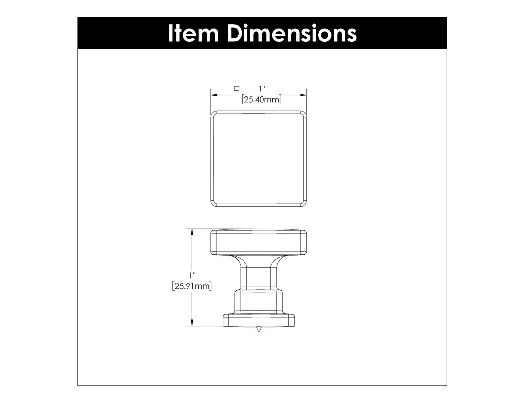 Belwith Keeler 1-Inch Square Brighton Collection Knob