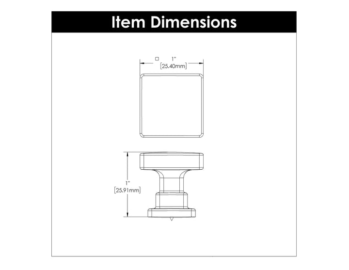 Belwith Keeler 1-Inch Square Brighton Collection Knob