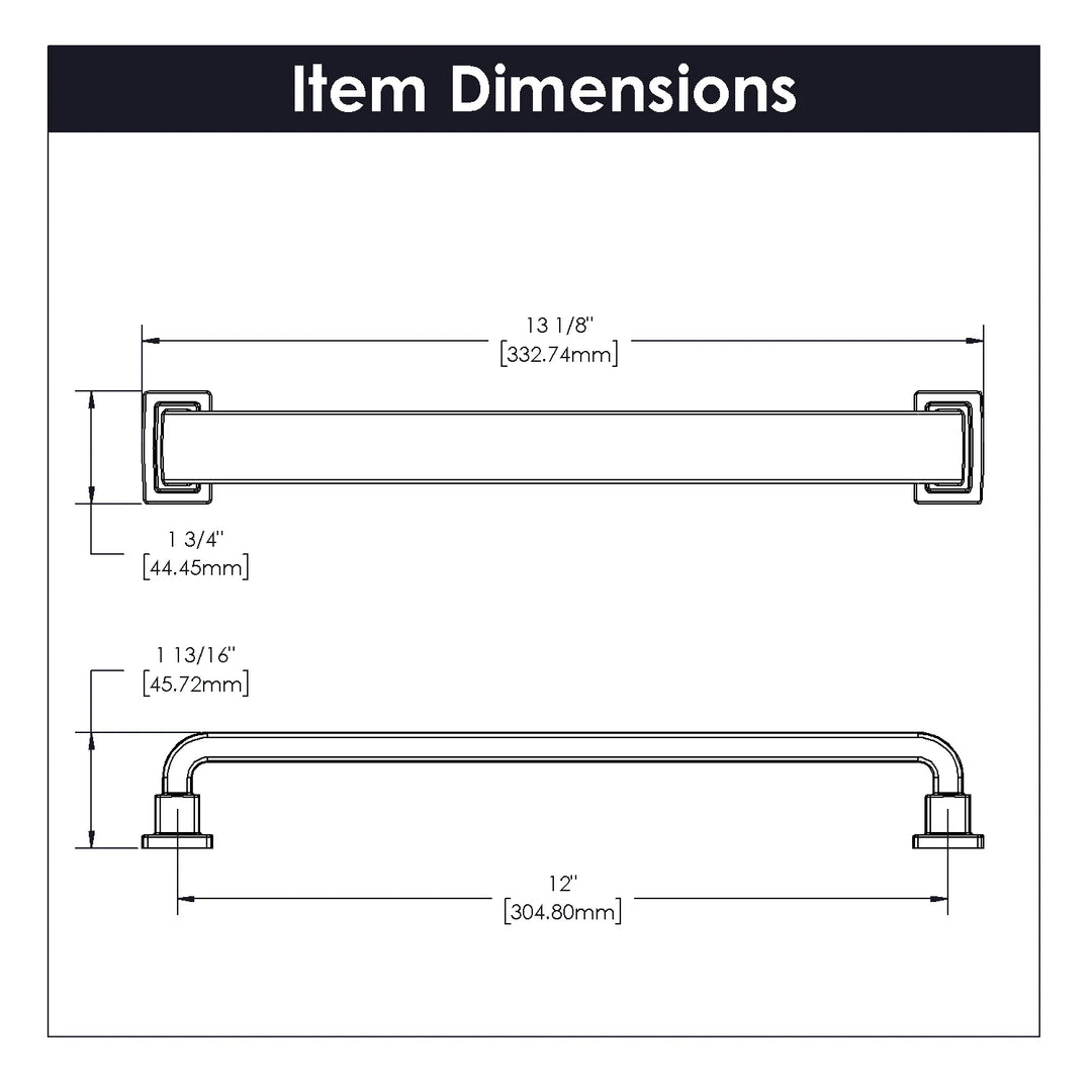 Belwith Keeler 12 Inch Center to Center Brighton Collection Appliance Pull