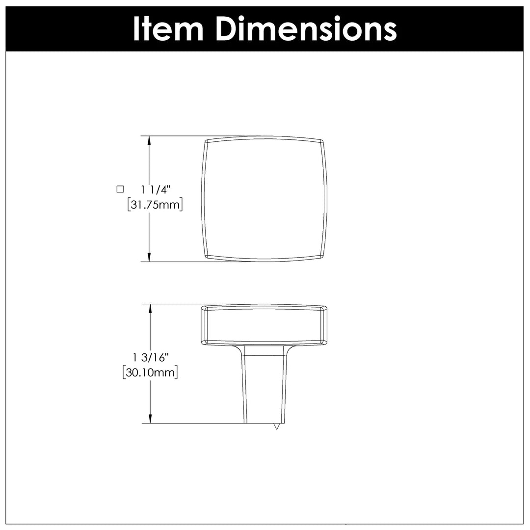 Belwith Keeler 1-1/4 inch Square Coventry Knob