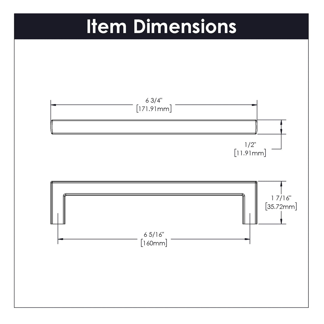 Belwith Keeler 6-5/16 Inch (160mm) Center to Center Coventry Collection Pull