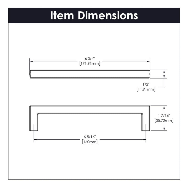 Belwith Keeler 6-5/16 Inch (160mm) Center to Center Coventry Collection Pull