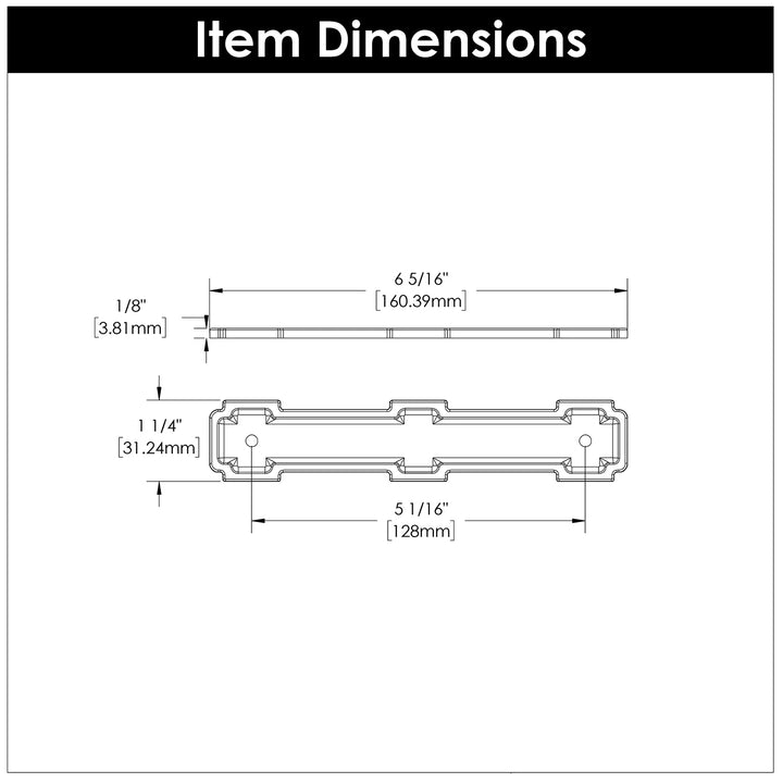 Belwith Keeler 5-1/16 Inch (128mm) Coventry Pull Backplate