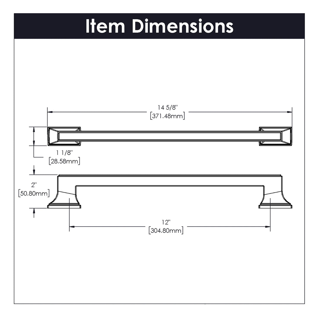 Belwith Keeler 12 inch Brownstone Appliance Pull