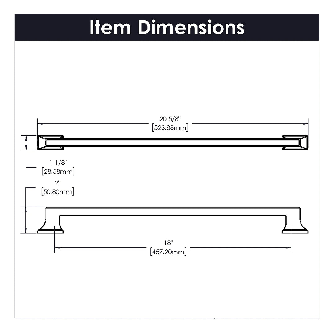 Belwith Keeler 18 inch Brownstone Appliance Pull