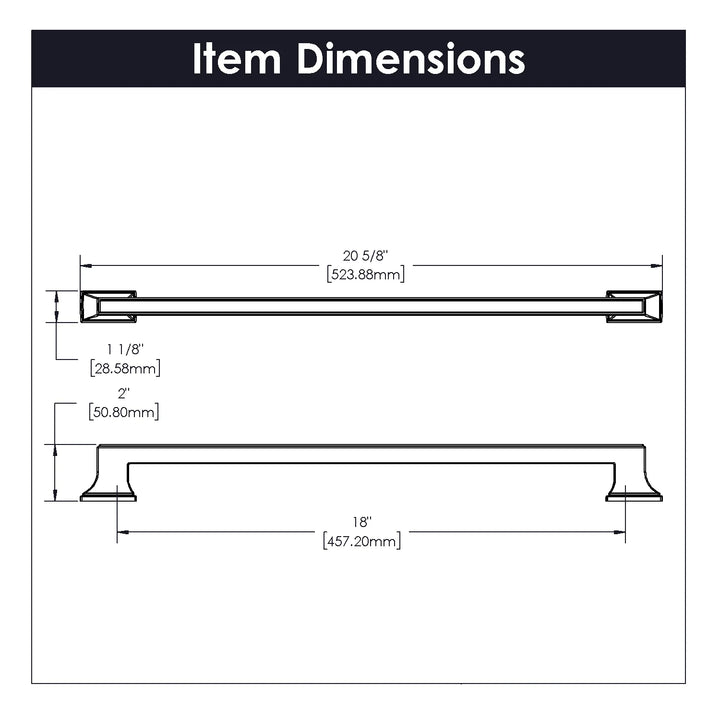 Belwith Keeler 18 inch Brownstone Appliance Pull