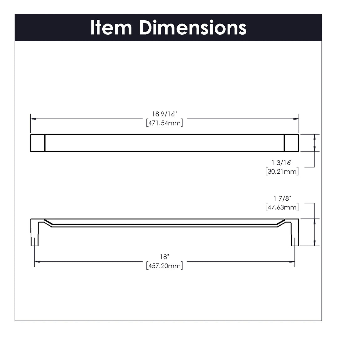 Belwith Keeler 18 Inch Center to Center Fuse Collection Appliance Pull