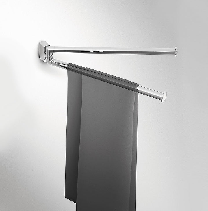 Colombo Design Bathroom Accessories LuLu Collection Double Swivel Towel Bar 35cm - cabinetknobsonline