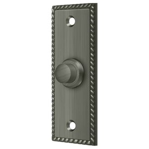 Deltana Architectural Hardware Door Accessories Bell Button, Rectangular Rope each