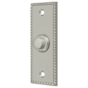 Deltana Architectural Hardware Door Accessories Bell Button, Rectangular Rope each