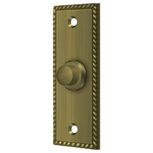 Deltana Architectural Hardware Door Accessories Bell Button, Rectangular Rope each