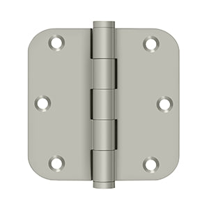 Deltana Architectural Hardware Solid Brass Hinges & Finials 3 1-2" x 3 1-2" x 5-8" Radius Hinge, Residential pair