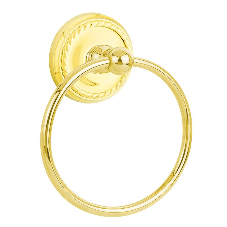 Traditional Brass Collection Rope Towel Ring  by Emtek
