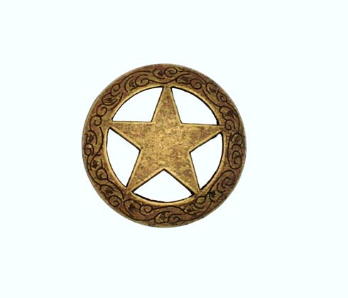 Buck Snort Lodge Decorative Hardware Filigree Star Round Cabinet Knob