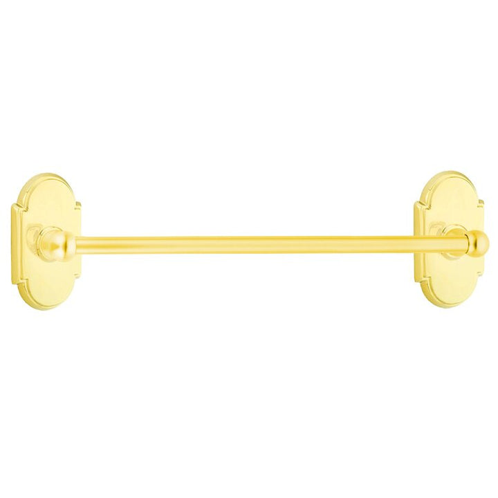 Traditional Brass Collection 30" Single Towel Bar with #8 Rose  by Emtek