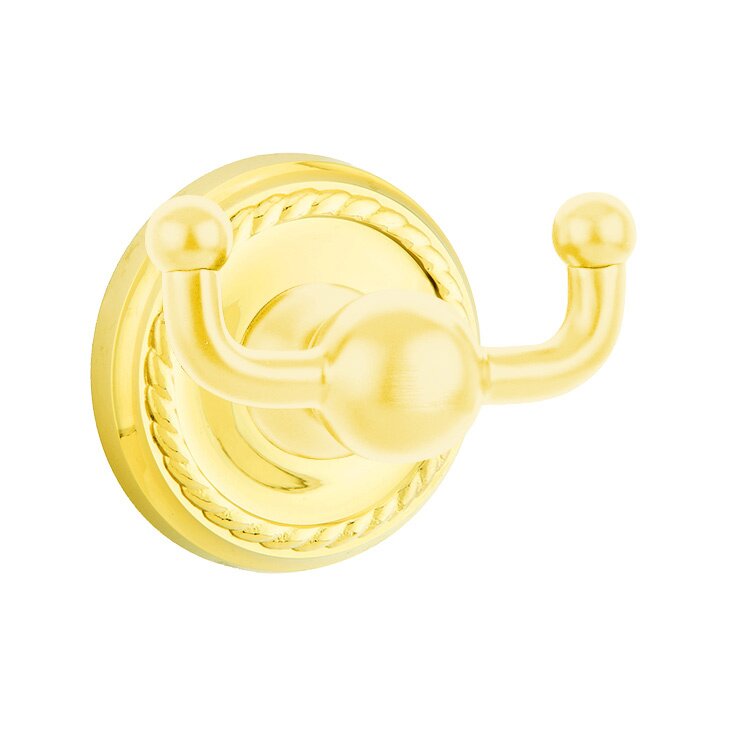Traditional Brass Collection Rope Double Hook by Emtek