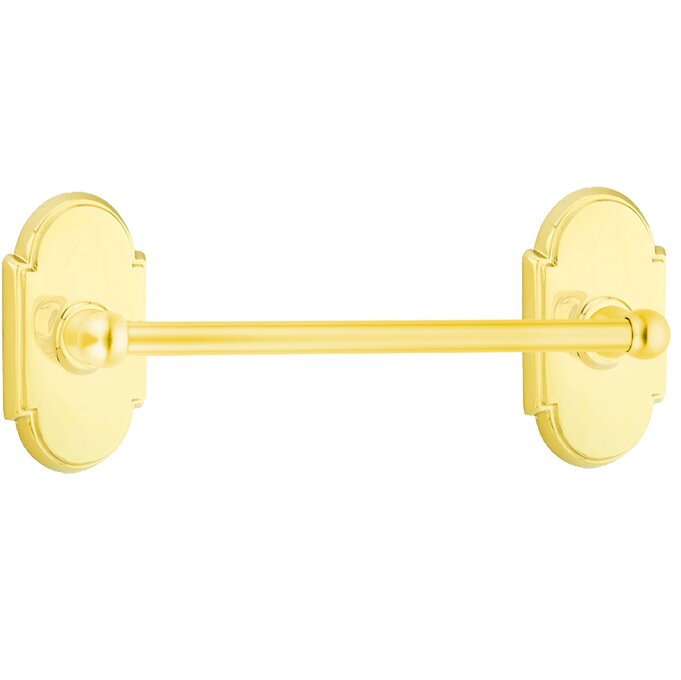 Traditional Brass Collection 18" Single Towel Bar with #8 Rose  by Emtek