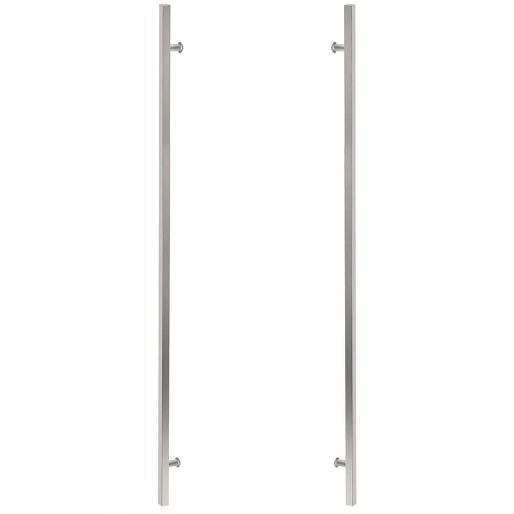 Stainless Steel Long Door Pulls Collection 36" Centers Back To Back Square Door Pull  by Emtek