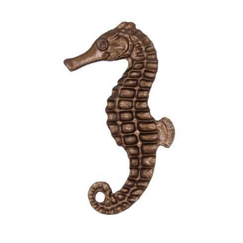 Buck Snort Lodge Decorative Hardware Large Seahorse Cabinet Knob Facing Left