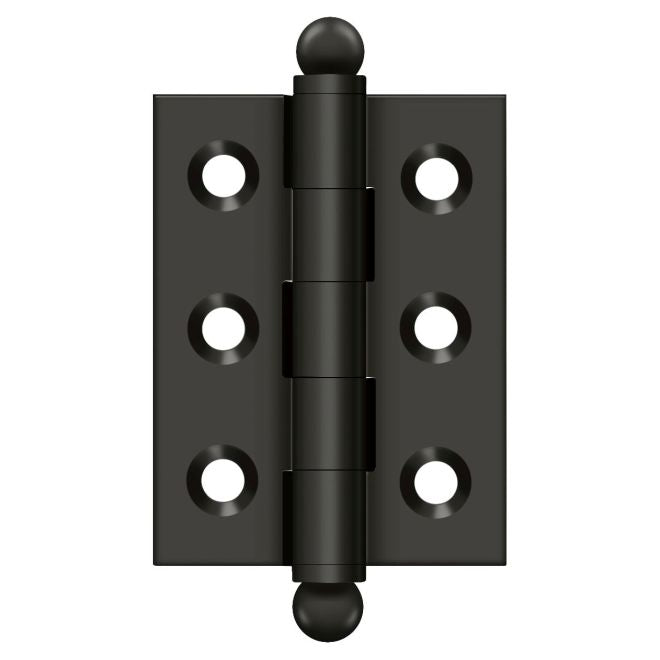 Deltana Architectural Hardware Specialty Solid Brass Hinges & Finials 2"x 1.5" Hinge, w- Ball Tips pair