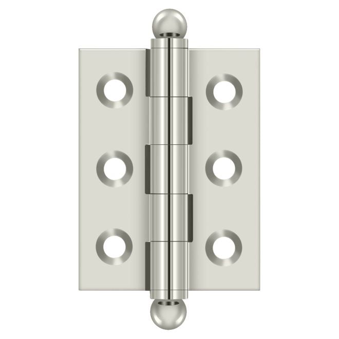 Deltana Architectural Hardware Specialty Solid Brass Hinges & Finials 2"x 1.5" Hinge, w- Ball Tips pair