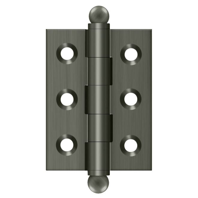 Deltana Architectural Hardware Specialty Solid Brass Hinges & Finials 2"x 1.5" Hinge, w- Ball Tips pair