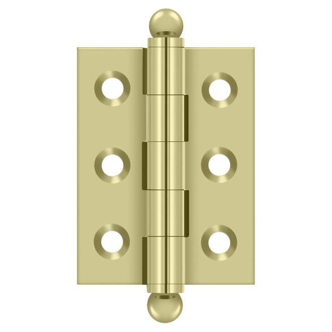 Deltana Architectural Hardware Specialty Solid Brass Hinges & Finials 2"x 1.5" Hinge, w- Ball Tips pair