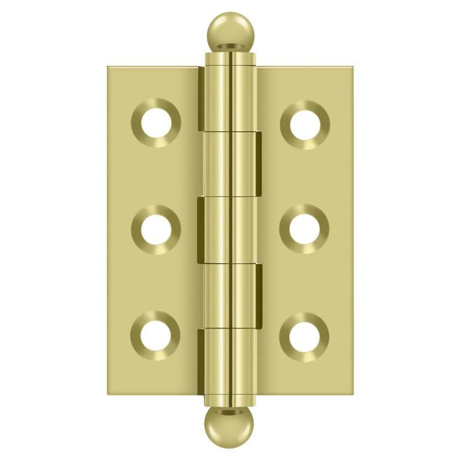 Deltana Architectural Hardware Specialty Solid Brass Hinges & Finials 2"x 1.5" Hinge, w- Ball Tips pair