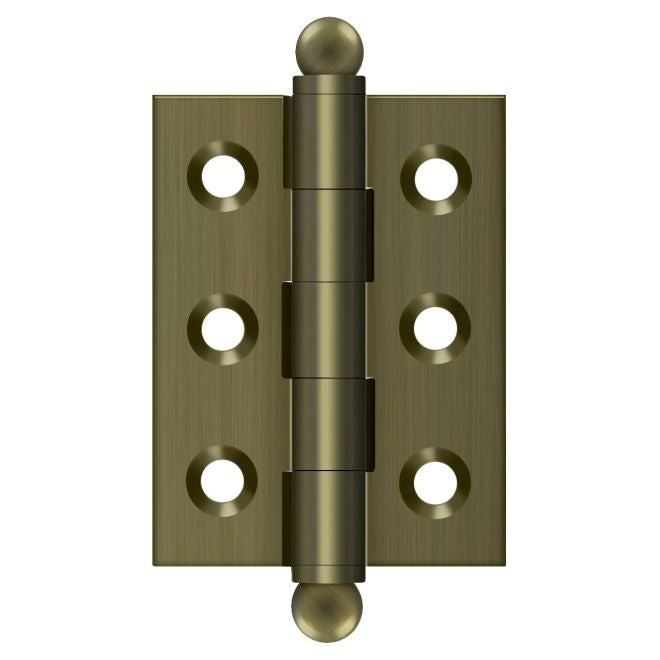 Deltana Architectural Hardware Specialty Solid Brass Hinges & Finials 2"x 1.5" Hinge, w- Ball Tips pair