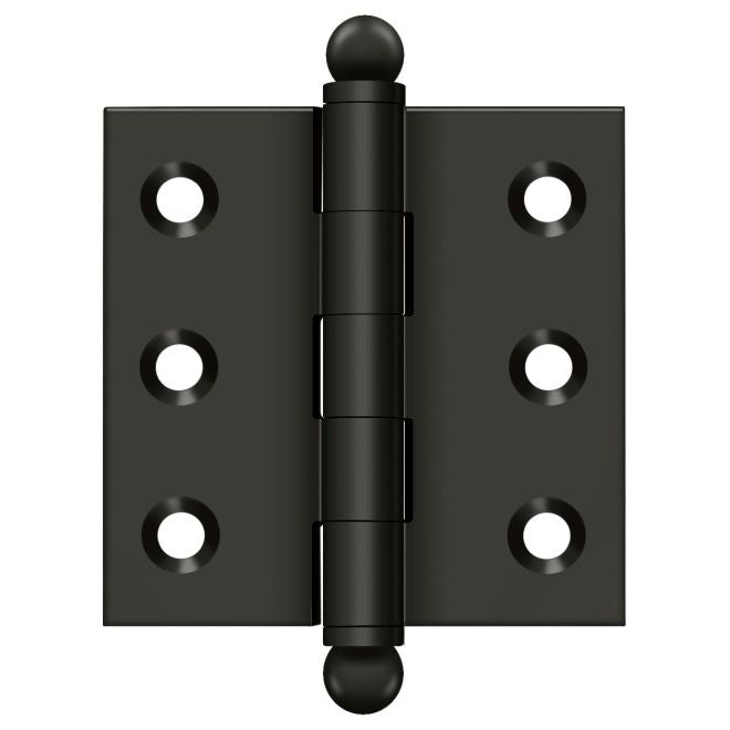 Deltana Architectural Hardware Specialty Solid Brass Hinges & Finials 2"x 2" Hinge, w- Ball Tips pair