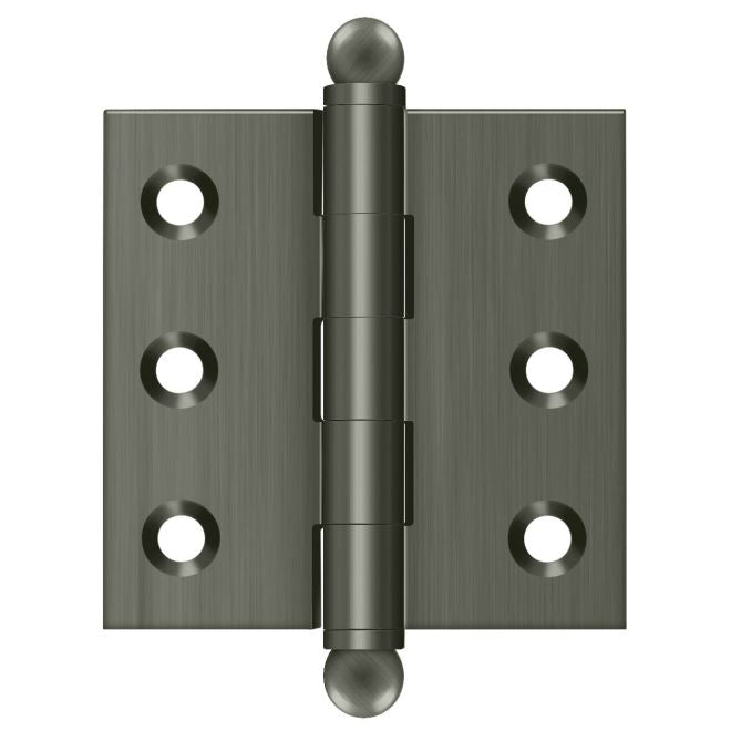 Deltana Architectural Hardware Specialty Solid Brass Hinges & Finials 2"x 2" Hinge, w- Ball Tips pair