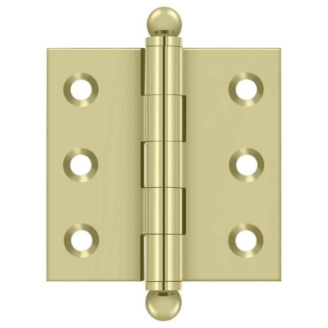 Deltana Architectural Hardware Specialty Solid Brass Hinges & Finials 2"x 2" Hinge, w- Ball Tips pair