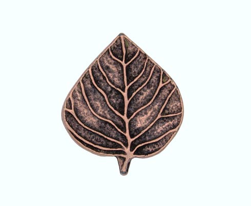 Buck Snort Lodge Decorative Hardware Cabinet Knobs and Pulls Single Aspen Leaf