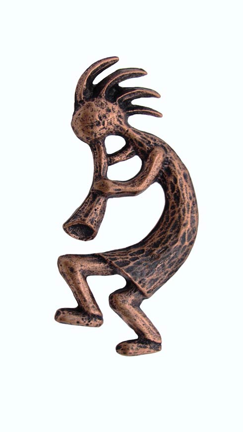 Buck Snort Lodge Hardware Kokopelli Cabinet Knob Facing Left