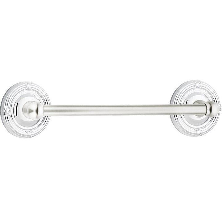 Traditional Brass Collection 18" Single Towel Bar with Ribbon & Reed Rose by Emtek