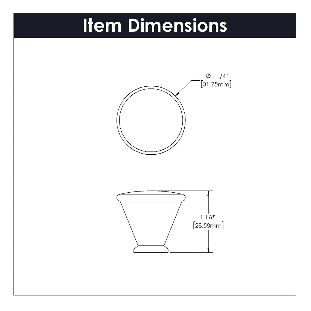 Bellwith Keeler 1-1/4 inch Facette Knob