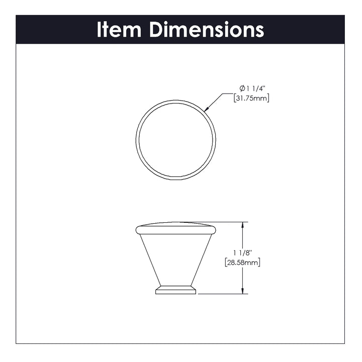 Bellwith Keeler 1-1/4 inch Facette Knob