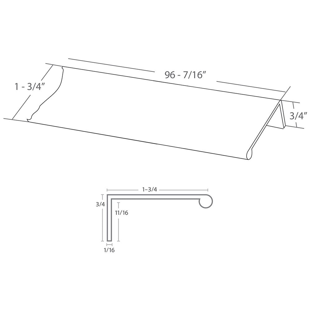 Berenson Cabinet Hardware Bravo Collection 96 7/16" Long Uptown Appeal Pull-Aluminum