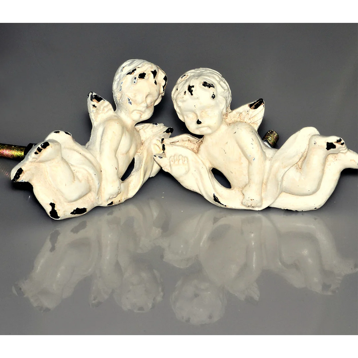 Charleston Knob Company Whitewashed Pair of Cherubs - Knobs