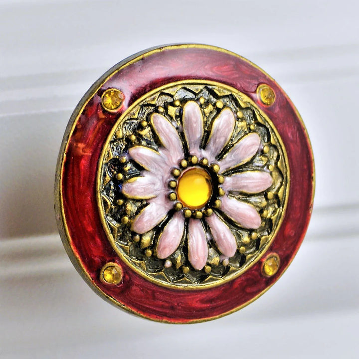 Charleston Knob Company Cloisonne Jewel Knob - Red